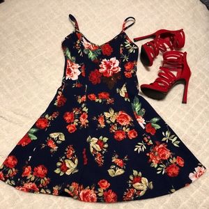 Floral A-Line Spring Dress (Size S)